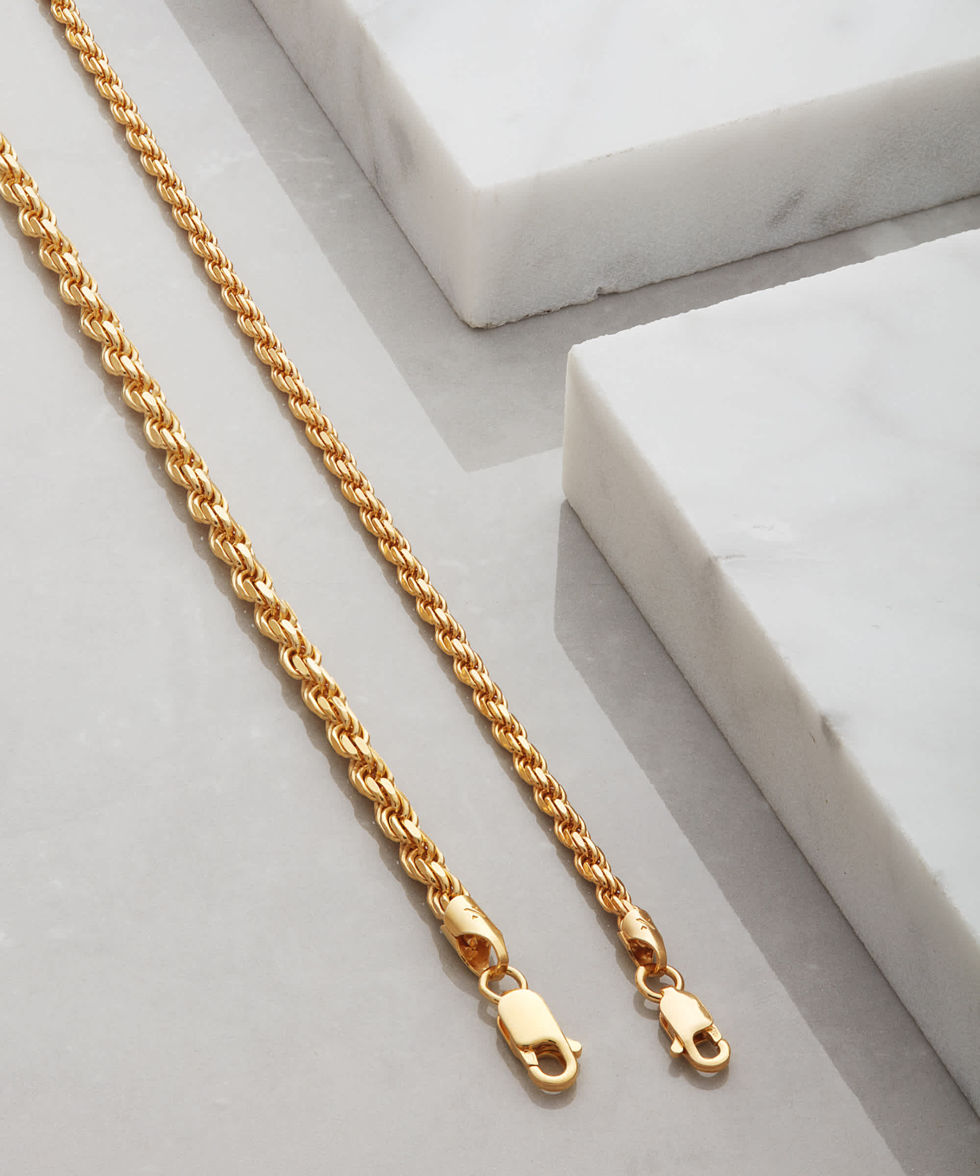 Italian Made - Rope Stack Gold Bonded