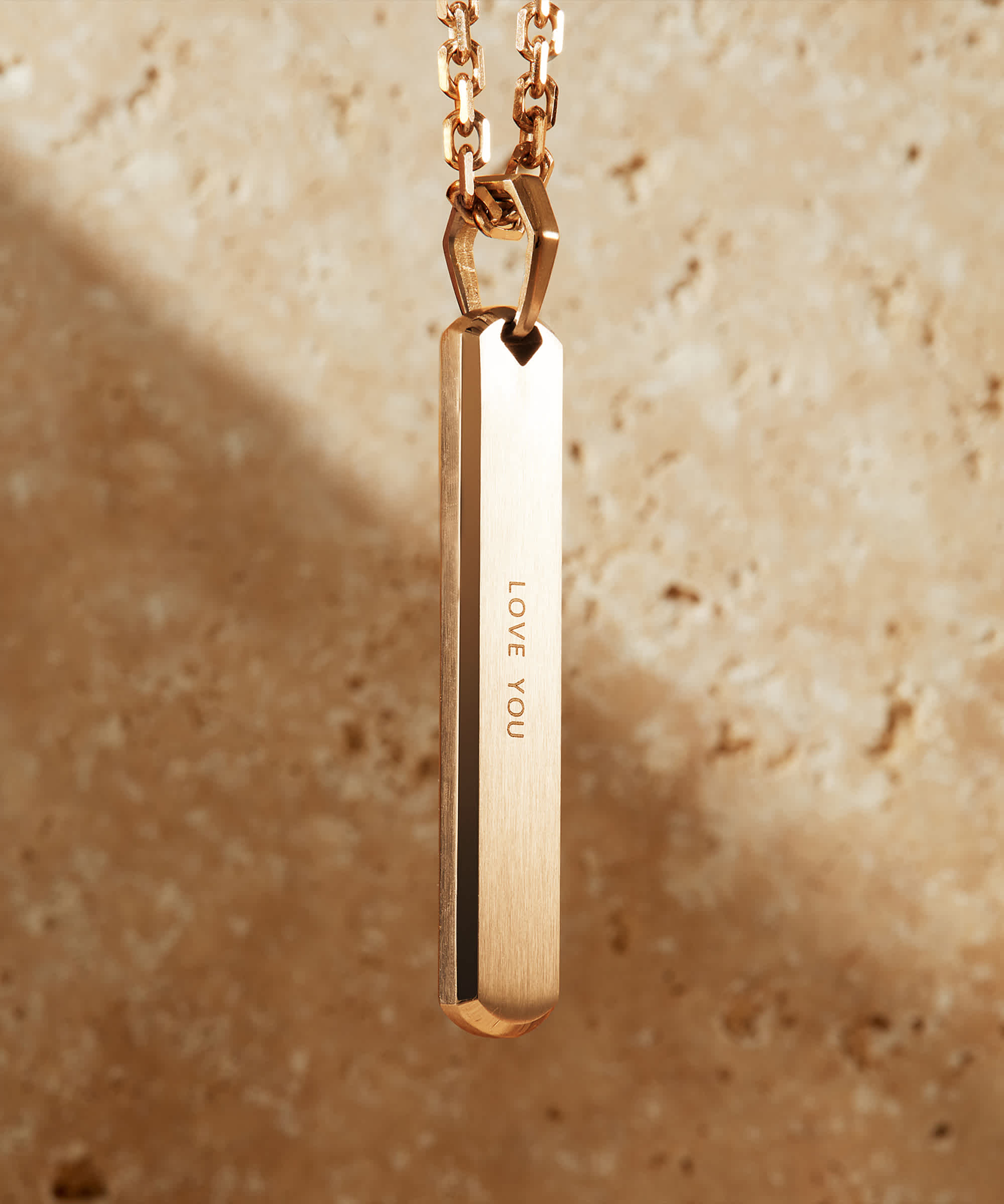 Engravable - Gold Skyline Pendant
